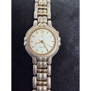Paul Sebastian Ladies Wristwatch Quartz Analog Dual Tone Brushed Silver/Gold